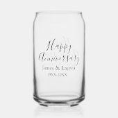 Joyeux anniversaire mariage nom date année simple (Verso)