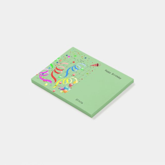 Joyeux anniversaire mars 2022 Post-it Notes (Incliné)