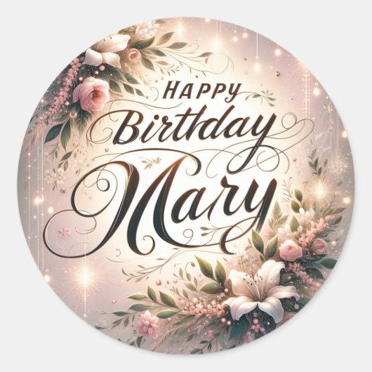 Joyeux Anniversaire Mary - Autocollants de célébra (Devant)