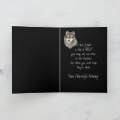 Joyeux Anniversaire, Meilleur Loup Ami, Carte Loup (Intérieur)