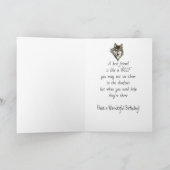 Joyeux Anniversaire, Meilleur Loup Ami, Carte Loup (Intérieur)