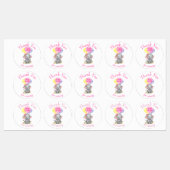 Joyeux anniversaire, merci Étiquettes (Feuille)