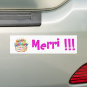 Joyeux anniversaire ! Merri ! ! ! autocollant (En voiture)