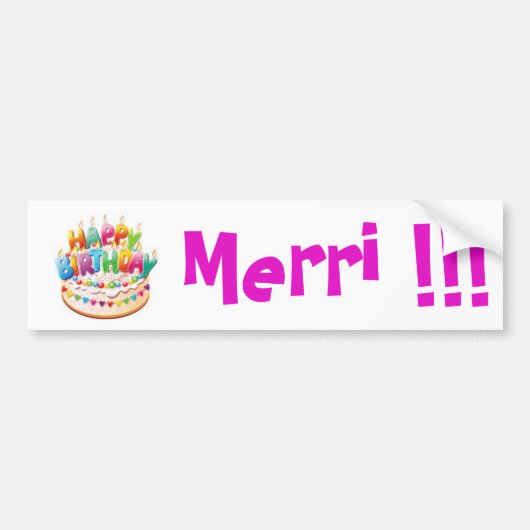 Joyeux anniversaire ! Merri ! ! ! autocollant (Devant)