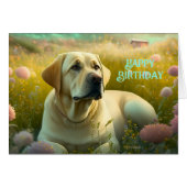 Joyeux Anniversaire Mignonne Animal Labrador Chien (Devant horizontal)