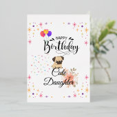 Joyeux anniversaire mignonne carte cadeau d'annive (Debout devant)