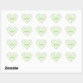 Joyeux Anniversaire Mint Green Hearts Sticker (Feuille)