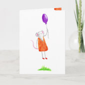 Joyeux anniversaire Missy Mouse tenant une carte à (Devant)