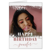 Joyeux anniversaire moderne Dusty Rose Modèle phot (Devant)