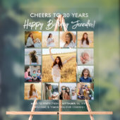 Joyeux Anniversaire moderne Script Photo Collage P (Neutre)