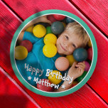 Joyeux Anniversaire Moderne Simple Photo<br><div class="desc">Ce design simple et moderne est composé de typographie serif et d'ajouter une photo personnalisée.</div>