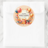 Joyeux anniversaire mon ami autocollant (Sac)