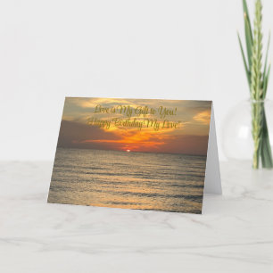 Joyeux Anniversaire, Mon Amour ! Carte de vœux pli