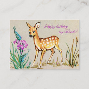 Joyeux anniversaire, mon Bambi ! Carte postale anc