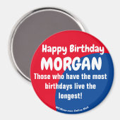 Joyeux Anniversaire MORGAN Magnet (Recto/Verso)