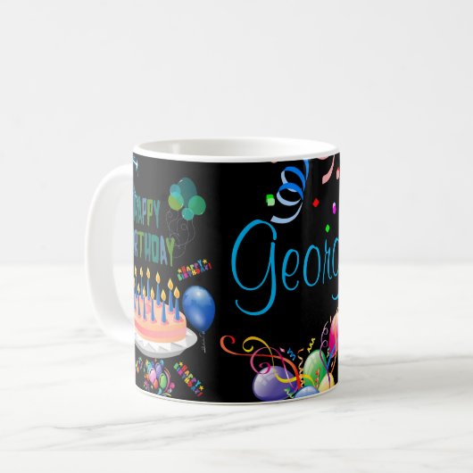 Joyeux Anniversaire Mug (Devant gauche)