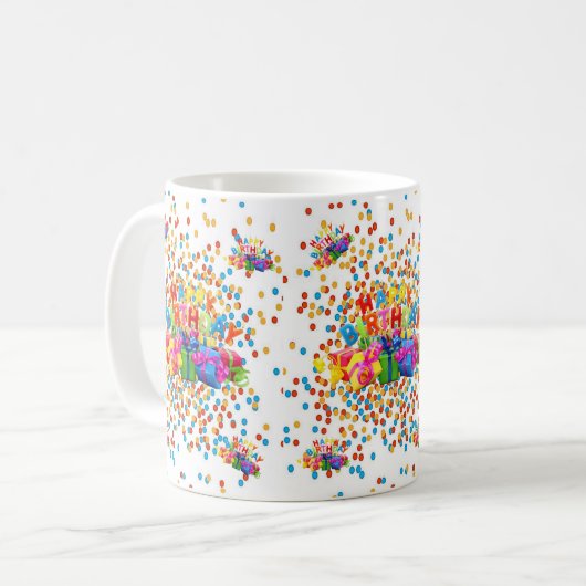 Joyeux Anniversaire Mug (Devant gauche)