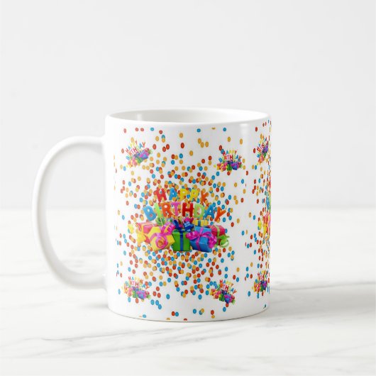 Joyeux Anniversaire Mug (Gauche)