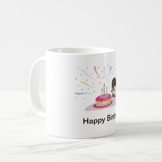 Joyeux Anniversaire Mug (Devant gauche)