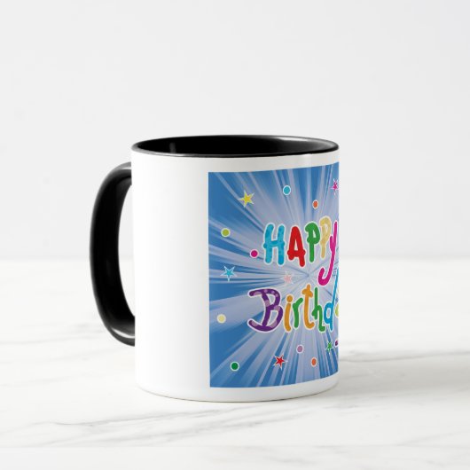 Joyeux Anniversaire Mug (Devant gauche)