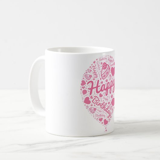 Joyeux Anniversaire Mug (Devant gauche)