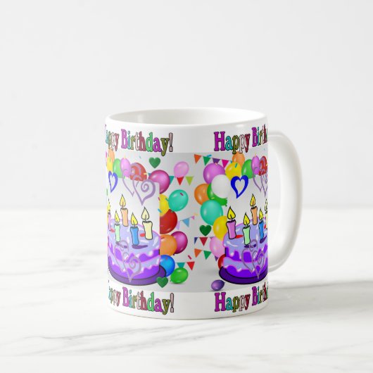 Joyeux Anniversaire Mug (Devant droit)