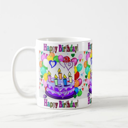 Joyeux Anniversaire Mug (Gauche)