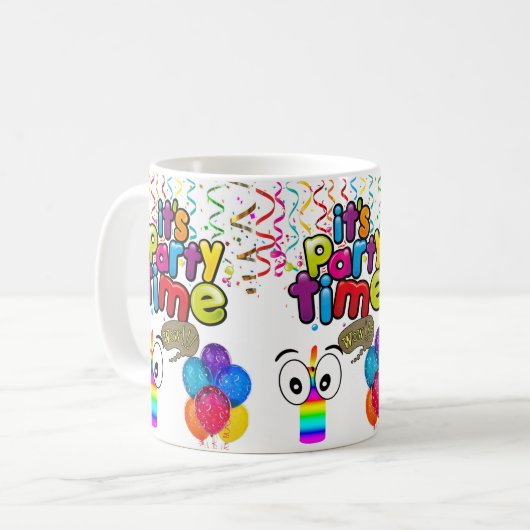 Joyeux Anniversaire Mug (Devant gauche)