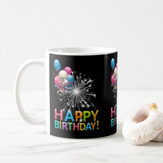 Joyeux Anniversaire Mug (Avec donut)