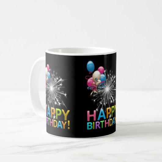 Joyeux Anniversaire Mug (Devant gauche)