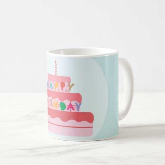Joyeux Anniversaire Mug (Devant droit)