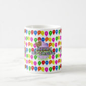 Joyeux Anniversaire Mug Ballons colorés Cupcake (Centre)