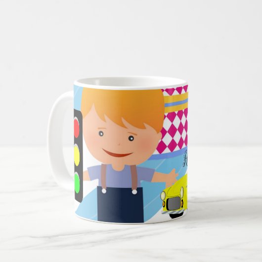 Joyeux Anniversaire Mug Boy Traffic Light (Devant gauche)