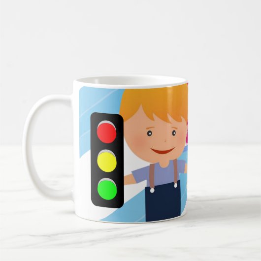 Joyeux Anniversaire Mug Boy Traffic Light (Gauche)