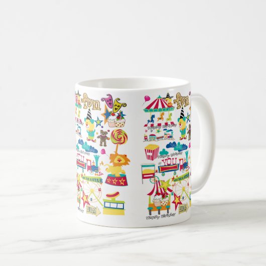 Joyeux anniversaire Mug Carnival Circus (Devant droit)