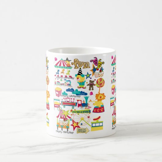 Joyeux anniversaire Mug Carnival Circus (Centre)
