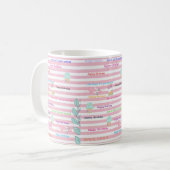 Joyeux Anniversaire Mug célébrer rose (Devant gauche)