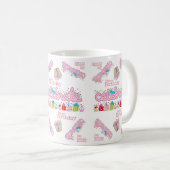 Joyeux Anniversaire Mug célébrer rose (Devant droit)