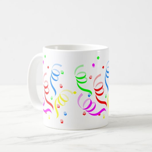 Joyeux Anniversaire Mug Confetti (Devant gauche)