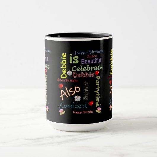 Joyeux anniversaire Mug Debbie (Centre)