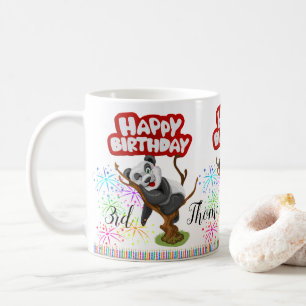 Joyeux Anniversaire Mug Panda Ours Bougies