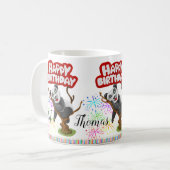 Joyeux Anniversaire Mug Panda Ours Bougies (Devant gauche)