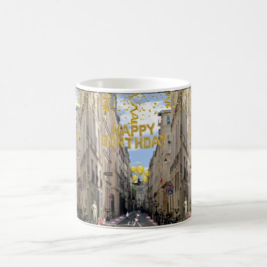 Joyeux Anniversaire Mug Paris France (Centre)