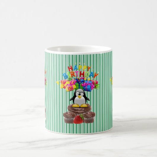 Joyeux Anniversaire Mug Penguin (Centre)