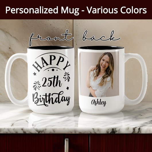 Joyeux Anniversaire Mug personnalisée pour elle ou