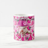 Joyeux Anniversaire Mug Pink Pig Paisley (Centre)