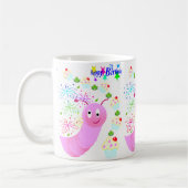 Joyeux Anniversaire Mug Pink Worm Confetti (Gauche)