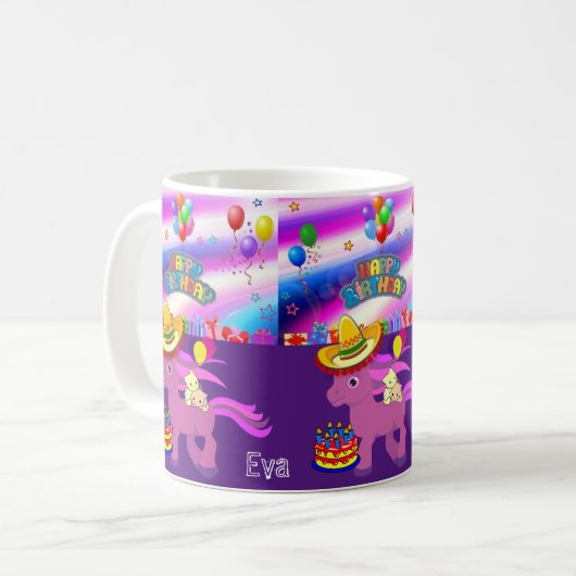Joyeux Anniversaire Mug Pony (Devant gauche)