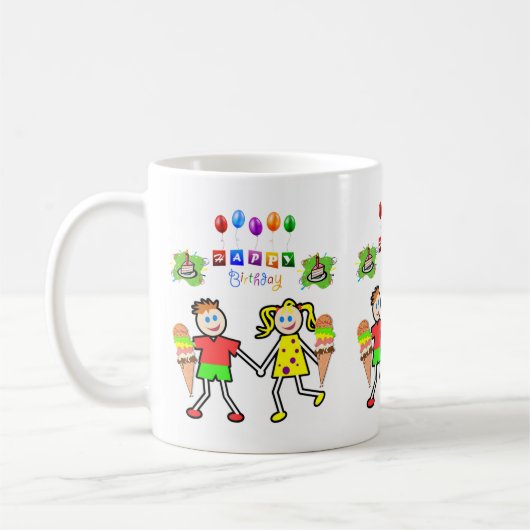 Joyeux Anniversaire Mug Twin (Gauche)