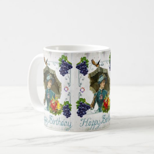 Joyeux Anniversaire Mug Victorian (Devant gauche)